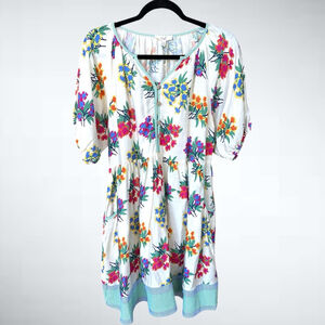 Size S Easel Los Angeles Puff Sleeve Floral 
Mini Dress
